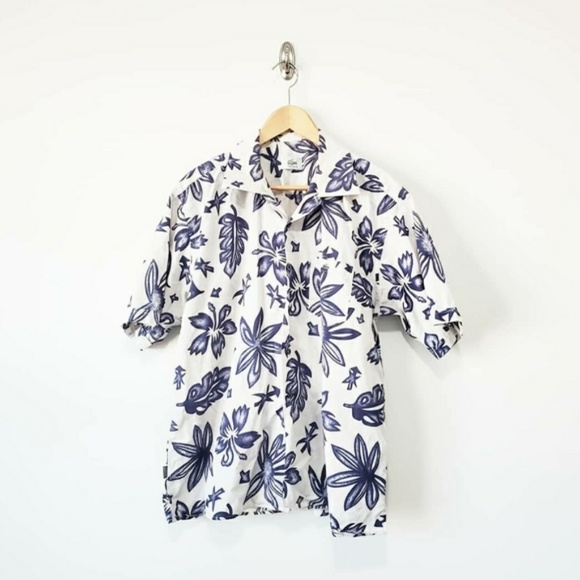 Lacoste Other - Lacoste Short Sleeve Button Down Hawaiian Shirt XL